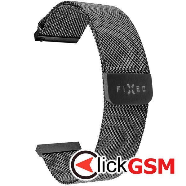 Fixed - Mesh Strap 20mm - Samsung Galaxy Watch 4/5/Active 2, Huawei Watch GT 3 (42mm)/GT 3 Pro (43mm) - Black