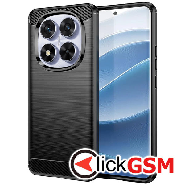 Techsuit - Carbon Silicone - Xiaomi Redmi Note 14 Pro / Poco X7 - Black