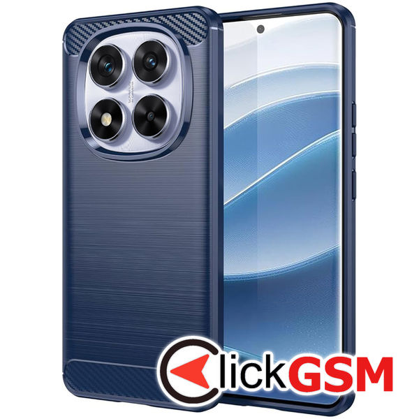 Techsuit - Carbon Silicone - Xiaomi Redmi Note 14 Pro / Poco X7 - Blue