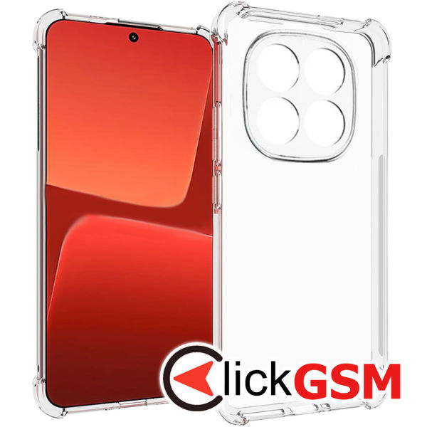 Techsuit - Shockproof Clear Silicone - Xiaomi Redmi Note 14 Pro / Poco X7 - Clear