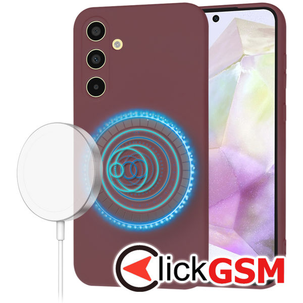 Techsuit - SoftFlex MagSafe - Samsung Galaxy A35 5G - Plum Red