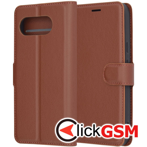 Techsuit - Leather Folio - Google Pixel 9a - Brown