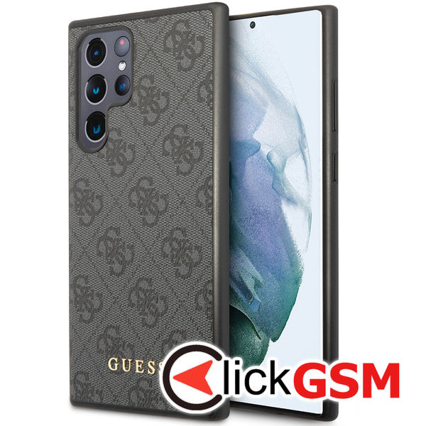 Guess - Hardcase 4G (GUHCS22LG4GFGR) - Samsung Galaxy S22 Ultra 5G - Grey