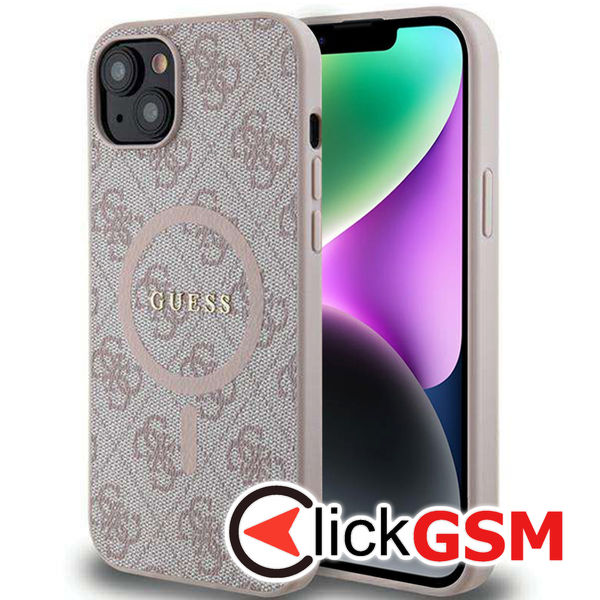 Guess - 4G Ring Classic Logo MagSafe (GUHMP14SG4GFRP) - iPhone 14 - Pink