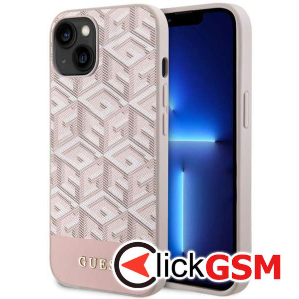 Guess - GCube Stripes MagSafe (GUHMP14SHGCFSEP) - iPhone 14 - Pink