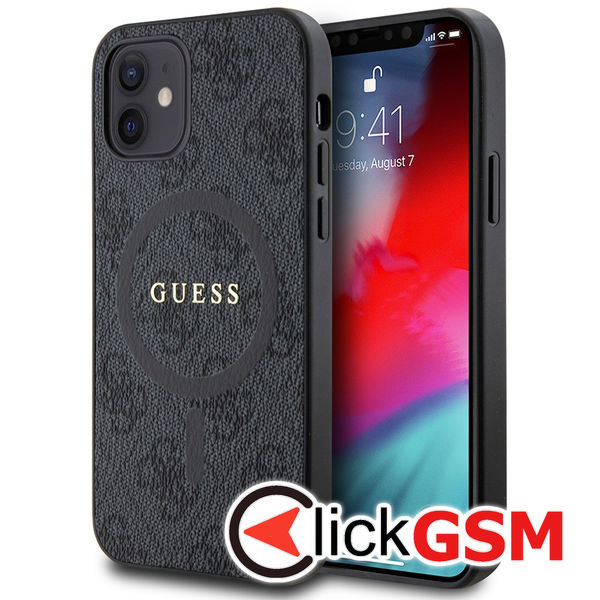 Guess - 4G Ring Classic Logo MagSafe (GUHMP12MG4GFRK) - iPhone 12 / iPhone 12 Pro - Black