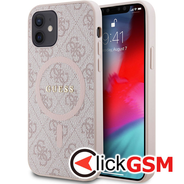 Guess - 4G Ring Classic Logo MagSafe (GUHMP12MG4GFRP) - iPhone 12 / iPhone 12 Pro - Pink