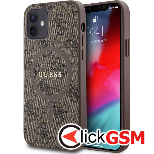 Guess - 4G Ring Classic Logo MagSafe (GUHMP12MG4GFRW) - iPhone 12 / iPhone 12 Pro - Brown