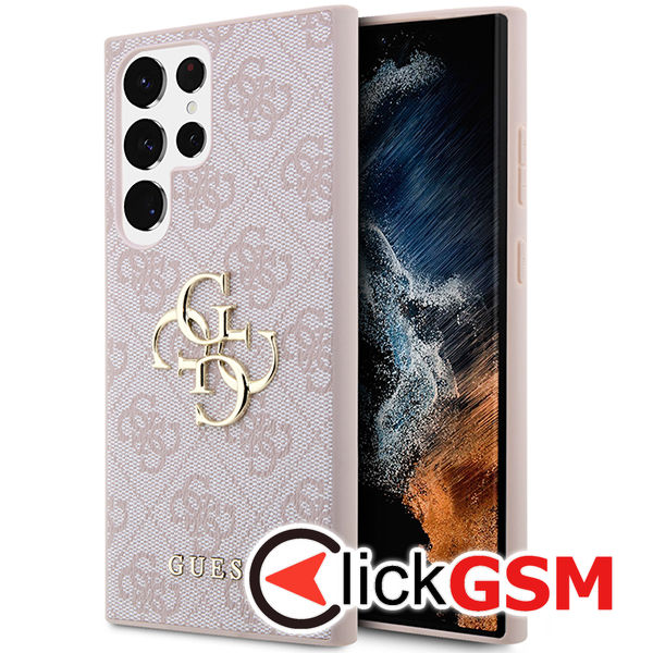 Guess - Hardcase 4G Big Metal Logo (GUHCS23L4GMGPI) - Samsung Galaxy S23 Ultra - Pink