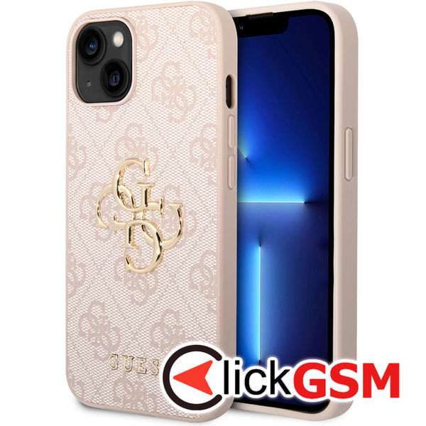 Guess - Leather 4G Metal Logo (GUHCP14S4GMGPI) - iPhone 14 - Pink