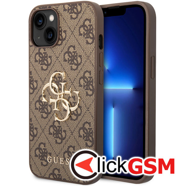 Guess - Hardcase 4G Big Metal Logo (GUHCP14S4GMGBR) - iPhone 14 - Brown