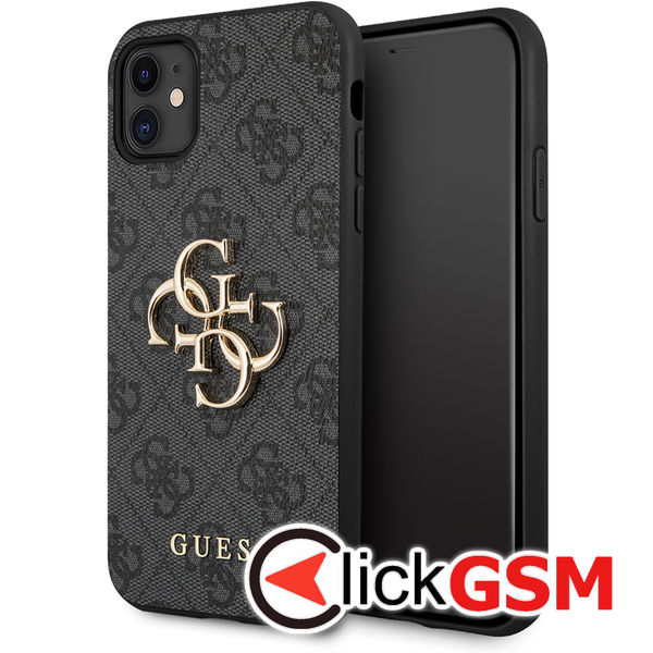 Guess - Hardcase 4G Big Metal Logo (GUHCN614GMGGR) - iPhone 11 - Grey