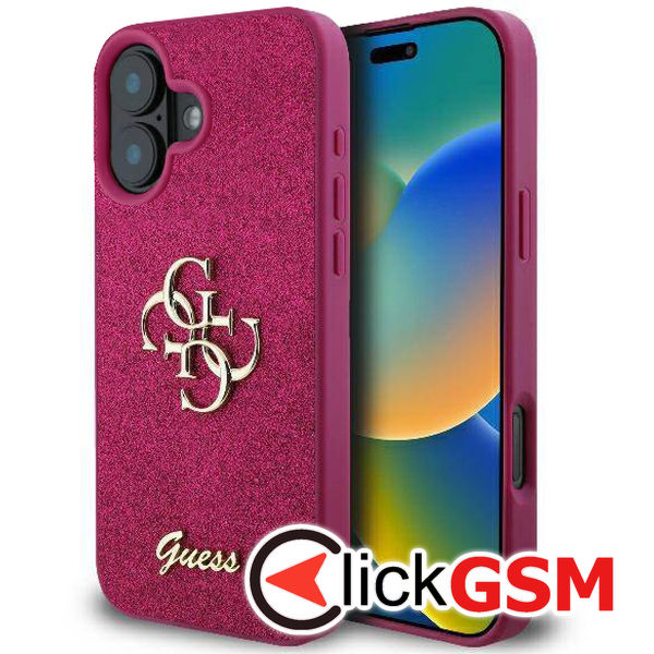 Guess - Glitter Fixed Big 4G (GUHCP16SHG4SGU) - iPhone 16 - Purple