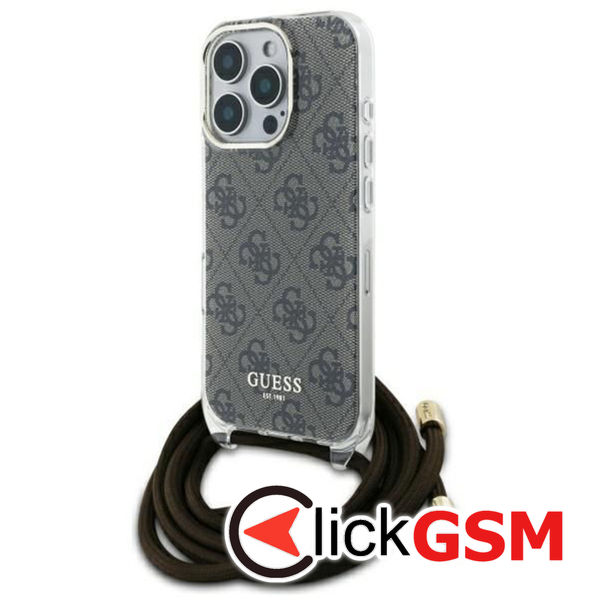 Guess - Crossbody Cord 4G Print (GUHCP16LHC4SEW) - iPhone 16 Pro - Brown