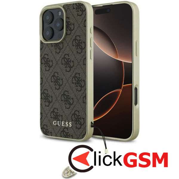 Guess - Hardcase 4G Charms Collection (GUHCP16LGF4GBR) - iPhone 16 Pro - Brown
