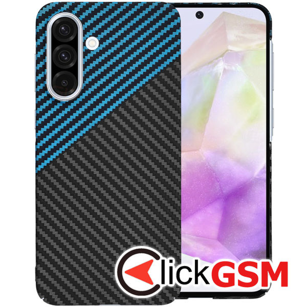Techsuit - Carbonite FiberShell - Samsung Galaxy A36 5G - Blue Pulse
