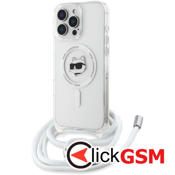 Karl Lagerfeld - IML Crossbody MagSafe (KLHMP16SHCCHNT) - iPhone 16 - Transparent Choupette`s Head