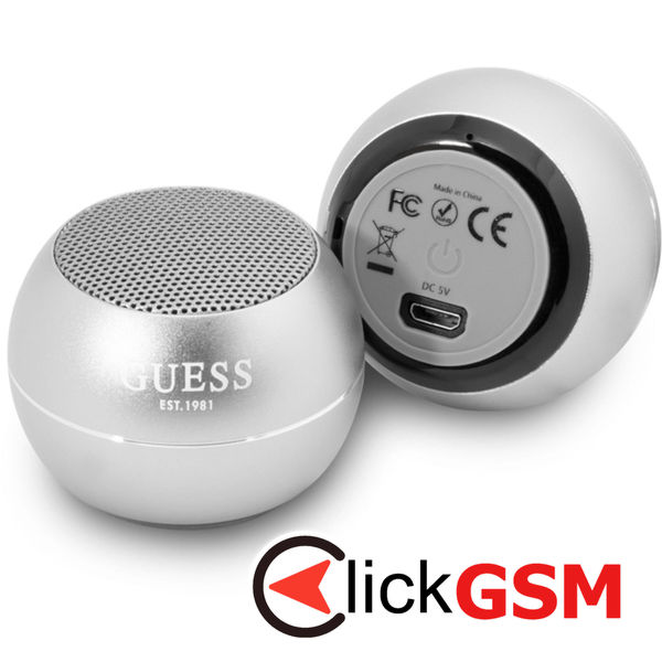 Guess - Wireless Mini Speaker (GUWSALGEG) - Bluetooth 5.0, 3W, 300mAh, 4H - Grey