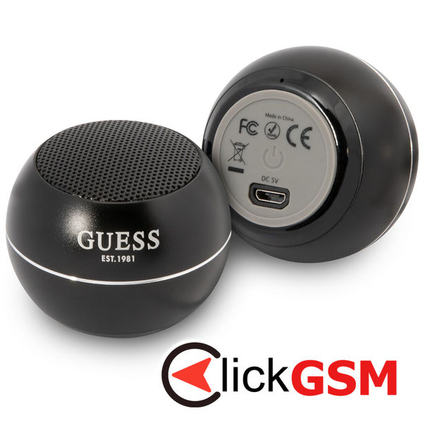 Guess - Wireless Mini Speaker (GUWSALGEK) - Bluetooth 5.0, 3W, 300mAh, 4H - Black