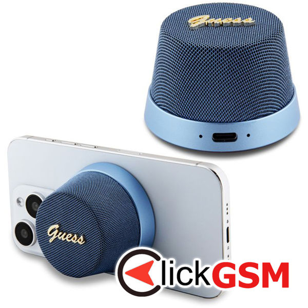 Guess - Speaker Stand Magnetic Script Metal (GUWSC3ALSMB) - TWS, USB-C, Bluetooth V5.3, 700mAh, 3W - Blue