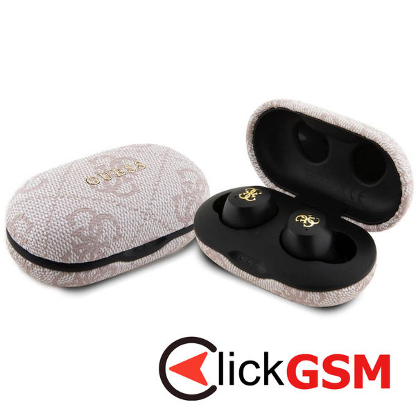 Guess - Wireless Earbuds 4G Metal (GUTWSP4EGP) - with Docking Station, Bluetooth 5.3, TWS, ENC, IPX5, 300mAh - Pink