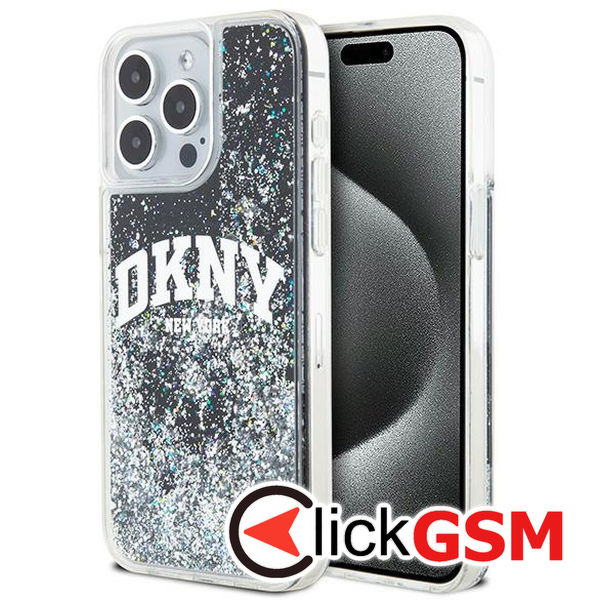 DKNY - Hardcase Liquid Glitter Big Logo (DKHCP15XLBNAEK) - iPhone 15 Pro Max - Black