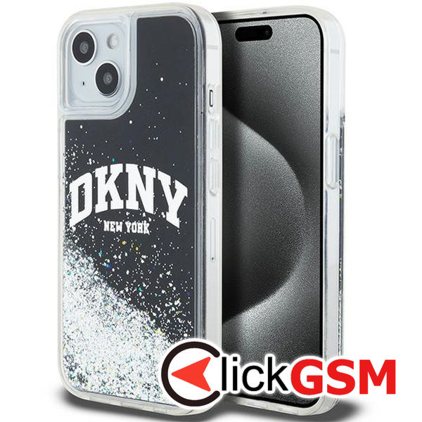DKNY - Hardcase Liquid Glitter Big Logo (DKHCP15SLBNAEK) - iPhone 15 - Black