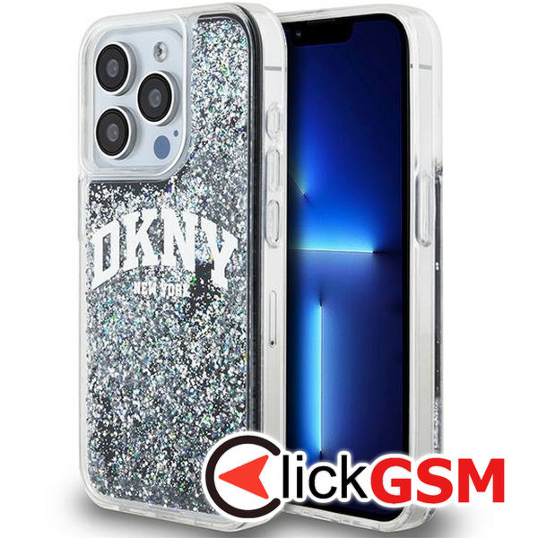 DKNY - Hardcase Liquid Glitter Big Logo (DKHCP15LLBNAEK) - iPhone 15 Pro - Black