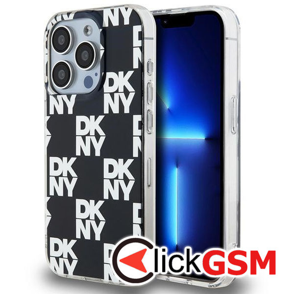 DKNY - IML Checkered Mono Pattern (DKHCP15LHDLCEK) - iPhone 15 Pro - Black