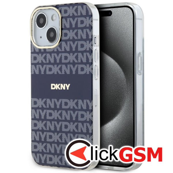 DKNY - IML Mono & Stripe MagSafe (DKHMP15SHRHSEB) - iPhone 15 - Blue