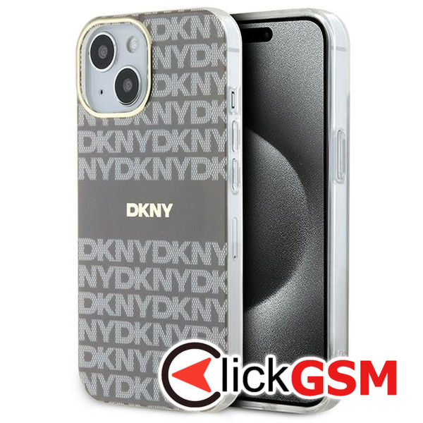 DKNY - IML Mono & Stripe MagSafe (DKHMP15SHRHSEE) - iPhone 15 - Beige