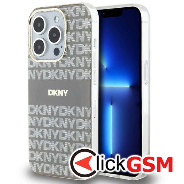 DKNY - IML Mono & Stripe MagSafe (DKHMP15LHRHSEE) - iPhone 15 Pro - Beige