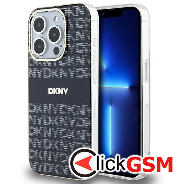DKNY - IML Mono & Stripe MagSafe (DKHMP15LHRHSEK) - iPhone 15 Pro - Black