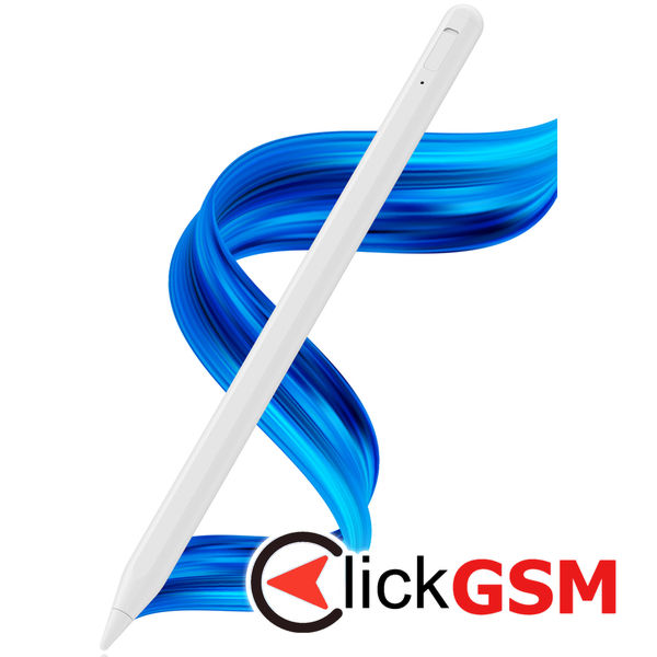 Techsuit - Stylus Pen (AC10SH) - for iPad, Bluetooth, Type-C, 125mAh, Palm Rejection, Replaceable Apple Nib - Lily White