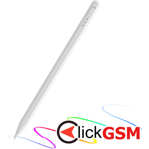 Techsuit - Stylus Pen (AX10-T) - for iPad, Type-C, Palm Rejection, Tilt Sensitivity, Side Adsorption, 125mAh - White
