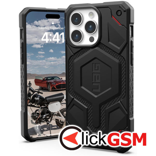UAG - Monarch Pro - iPhone 15 Pro Max - Kevlar Black