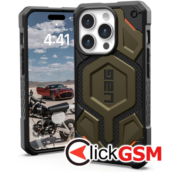 UAG - Monarch Pro - iPhone 15 Pro - Kevlar Element Green