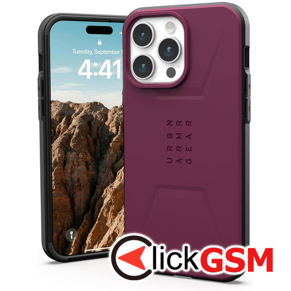 UAG - Civilian MagSafe - iPhone 15 Pro - Bordeaux