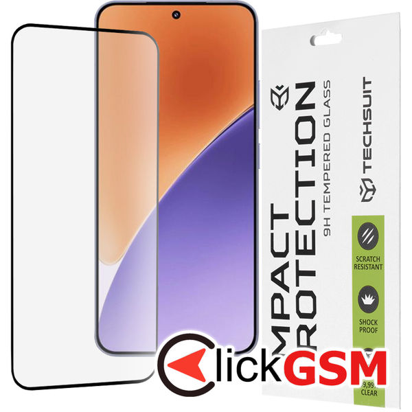 Techsuit - 111D Full Cover / Full Glue Glass - Xiaomi 15 - Black