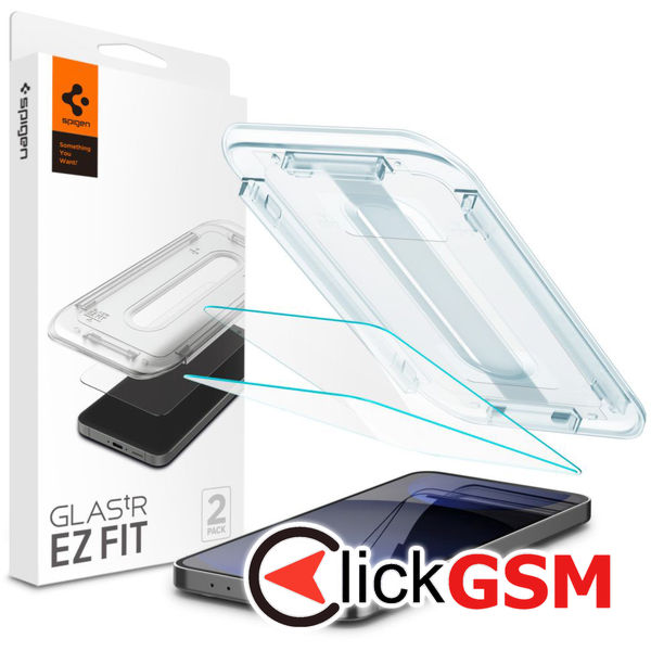 Spigen - Glas.tR EZ-FIT (2 pack) - Samsung Galaxy S24 FE - Clear