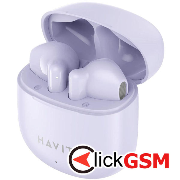 Havit - Wireless Earbuds (TW976) - with Microphone, Bluetooth 5.3, True Wireless Stereo, Type-C, 300mAh - Purple