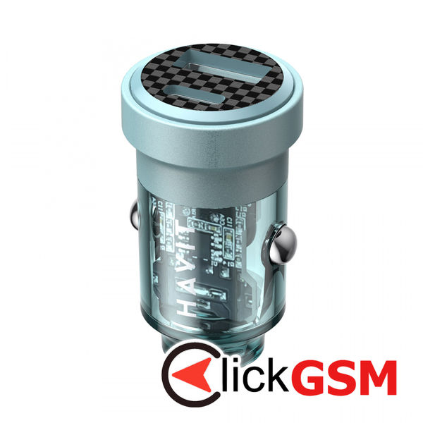 Havit - Car charger (CC2016) - Type-C, USB, PD30W, 3A - Blue