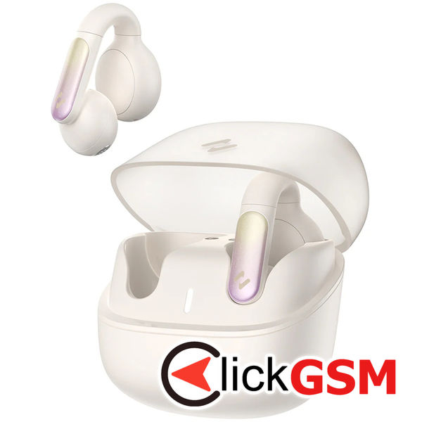 Havit - Wireless Earbuds (TW980) - for Sport, Open-Ear Clip, with Microphone, Bluetooth 5.3, TWS, USB-C, 400mAh - Beige