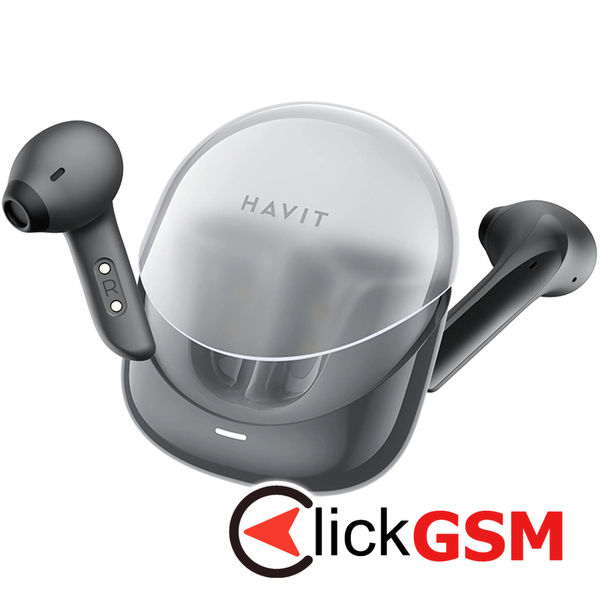 Havit - Wireless Earbuds Modern Buds (TW974) - for Gaming, Microphone, Bluetooth 5.3, TWS, ENC, USB-C, 400mAh - Black