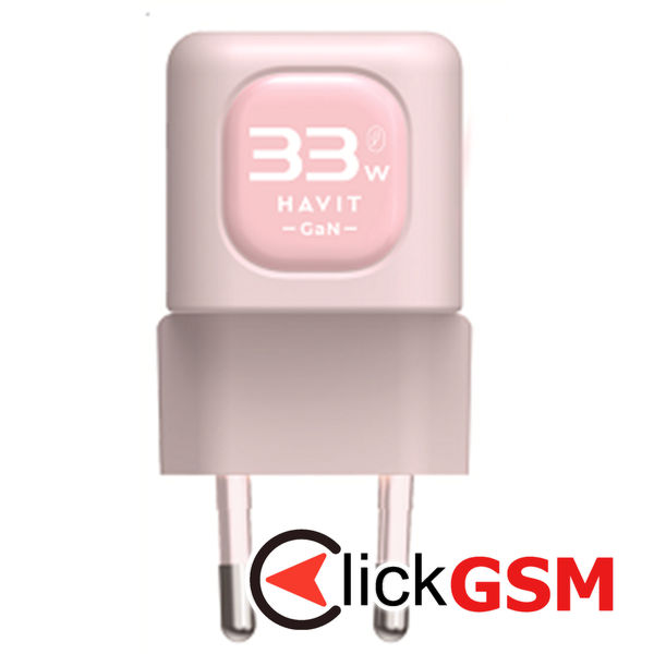 Havit - Wall Charger (UC230 EU) - Type-C, USB, 33W - Pink