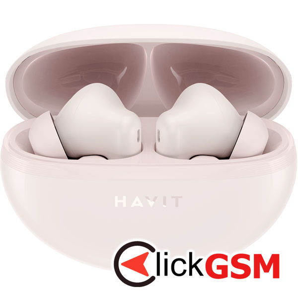 Havit - Wireless Earbuds (TW986) - In-ear, Bluetooth 5.4, with Microphone, TWS, ENC, Type-C, 400mAh - Pink