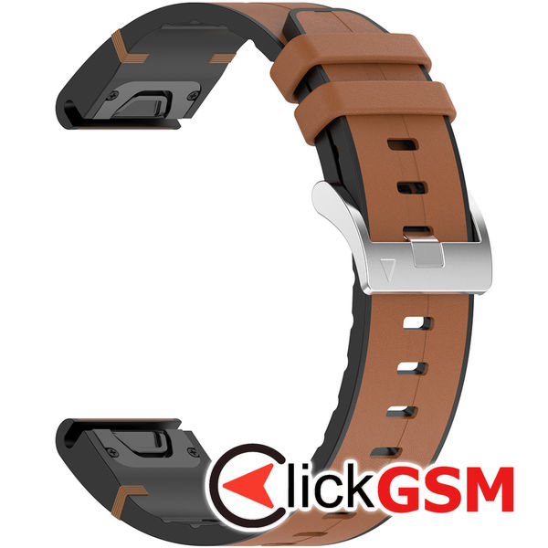 Techsuit - Watchband QuickFit 20mm (W071) - Instinct 2S/2S Solar/Approach S70 42mm/fenix 7S Pro Sapphire Solar - Brown