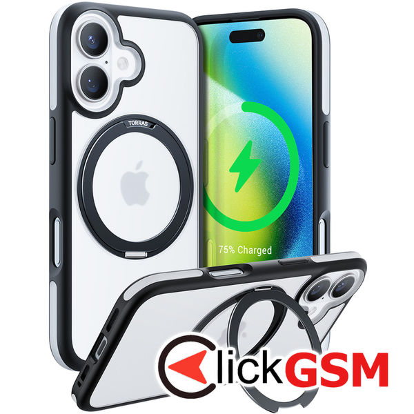 Torras - Ostand R Fusion Series - iPhone 16 Plus - Black