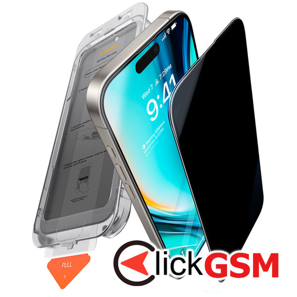 Torras - GlassGo Install Master Privacy - iPhone 16 Plus - Clear