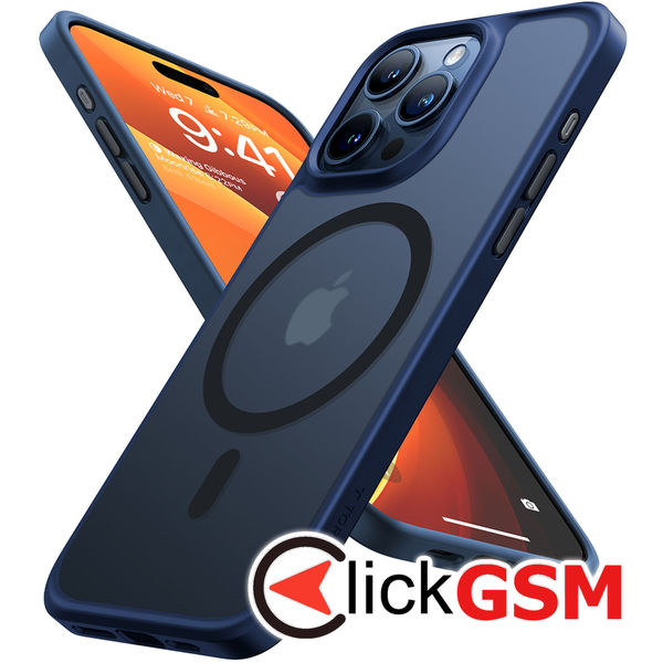 Torras - Guardian Magnetic Series - iPhone 15 Pro - Navy Blue